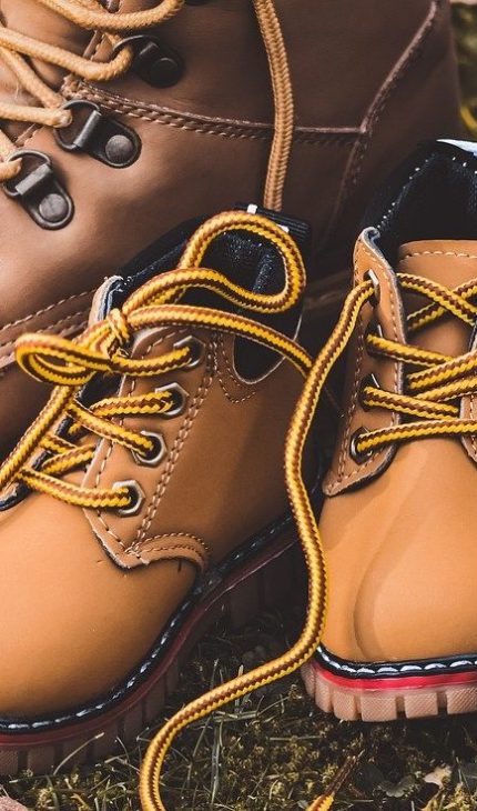 leather hiking boots, kid, adult